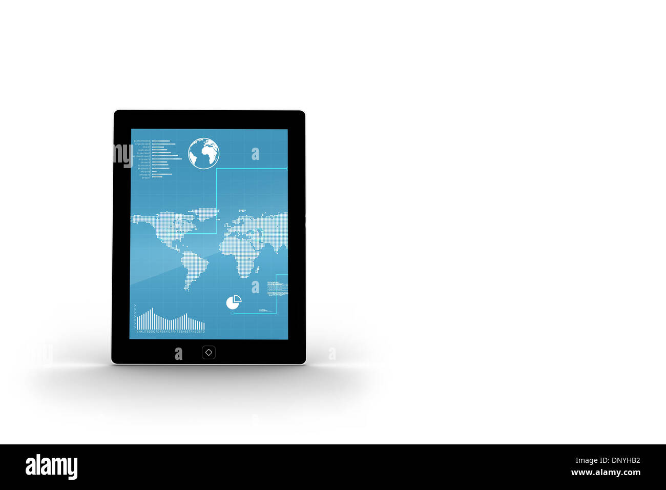 Mappa su schermo tablet Foto Stock