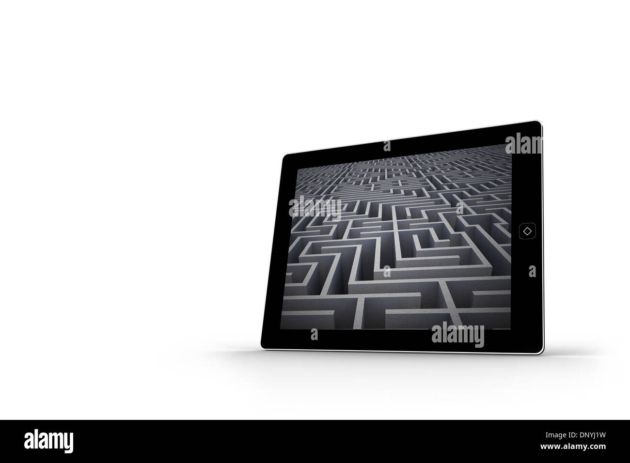 Maze su tablet schermo Foto Stock