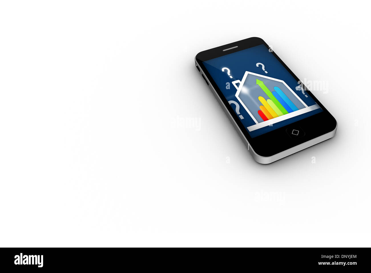 Rating di ber casa sulla schermata dello smartphone Foto Stock
