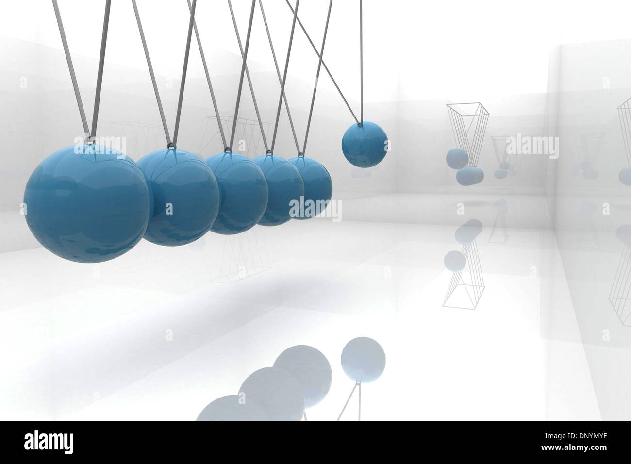 Blue newton culla Foto Stock