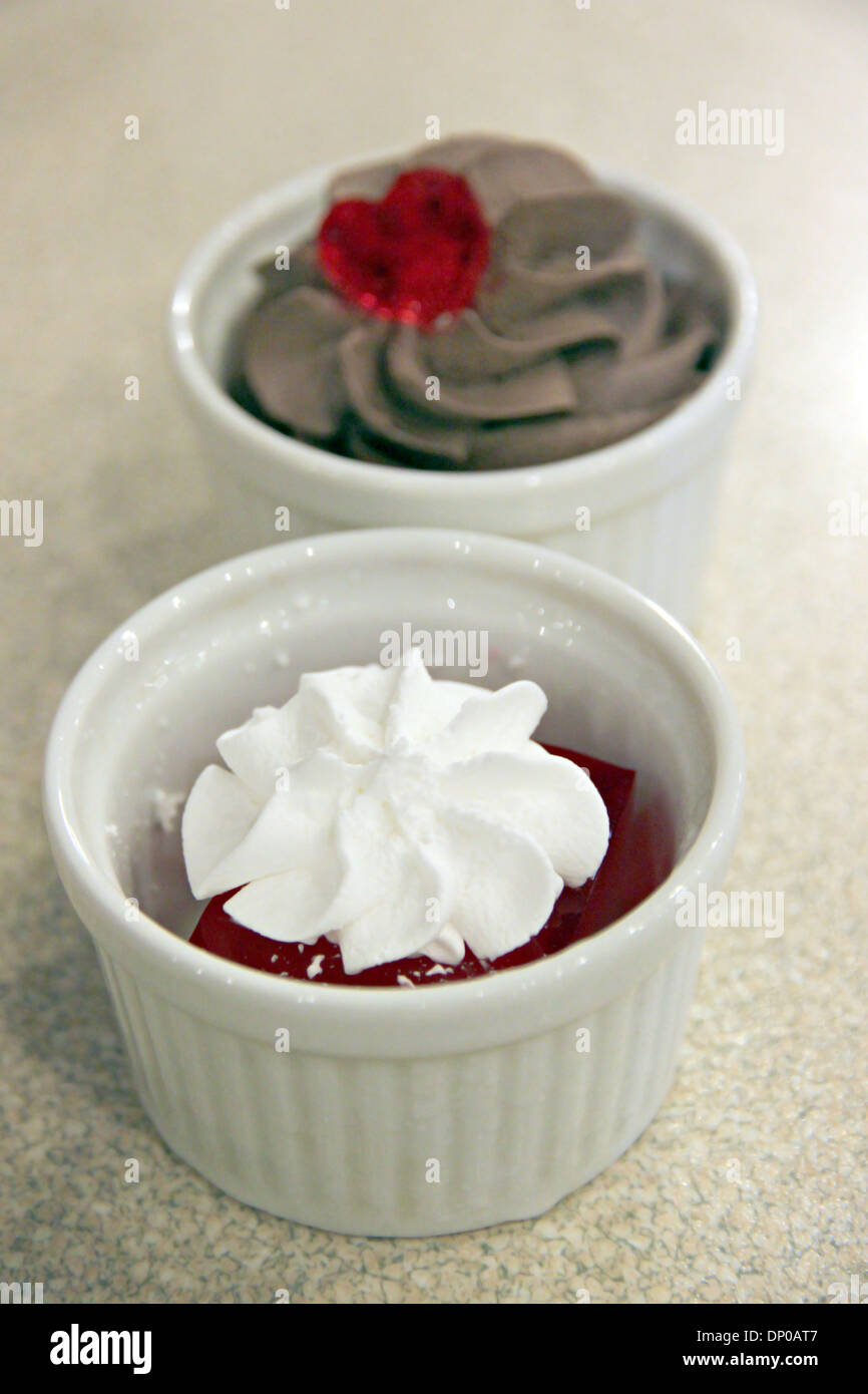 Jelly crema bianca torta. Foto Stock