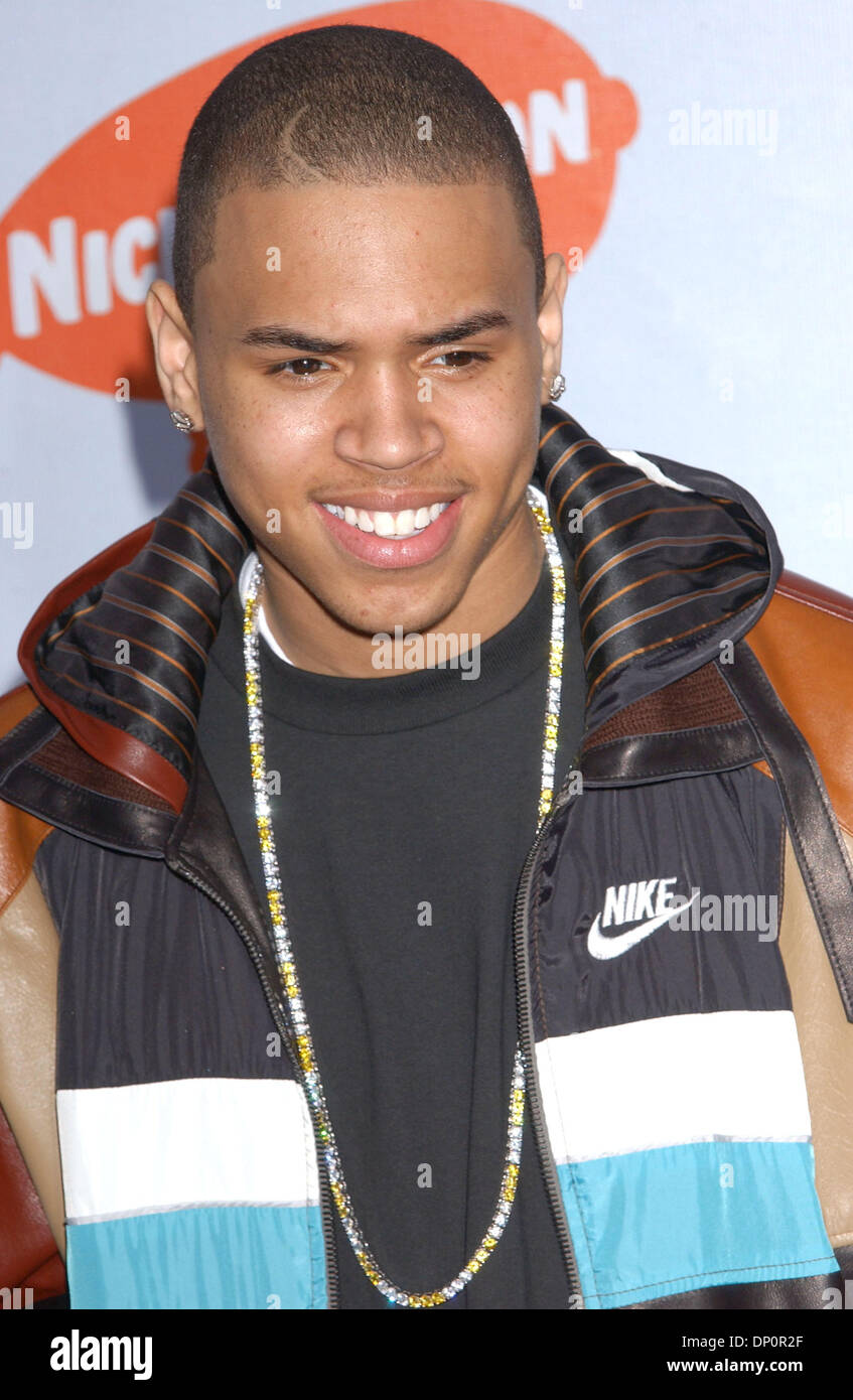 Apr 01, 2006; Los Angeles, CA, Stati Uniti d'America; Chris Brown al XIX annuale di Kid's Choice Awards 2006 tenutosi presso il Padiglione Pauley sull'UCLA Campus. Credito: Foto di Paul Fenton/KPA/ZUMA premere. (©) Copyright 2006 by Paolo Fenton Foto Stock