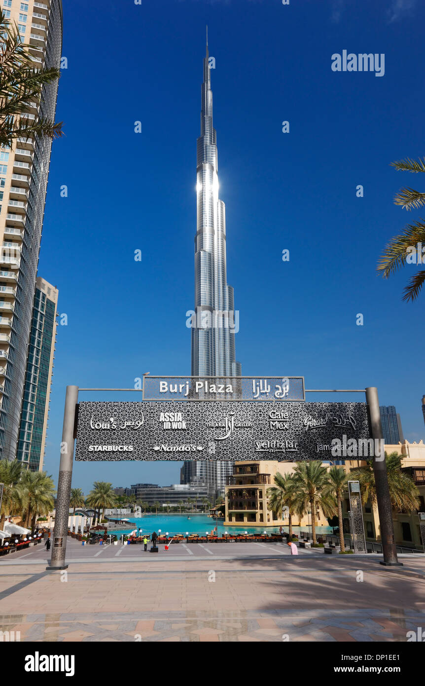 Dubai Burj Khalifa, Burj Plaza, Foto Stock