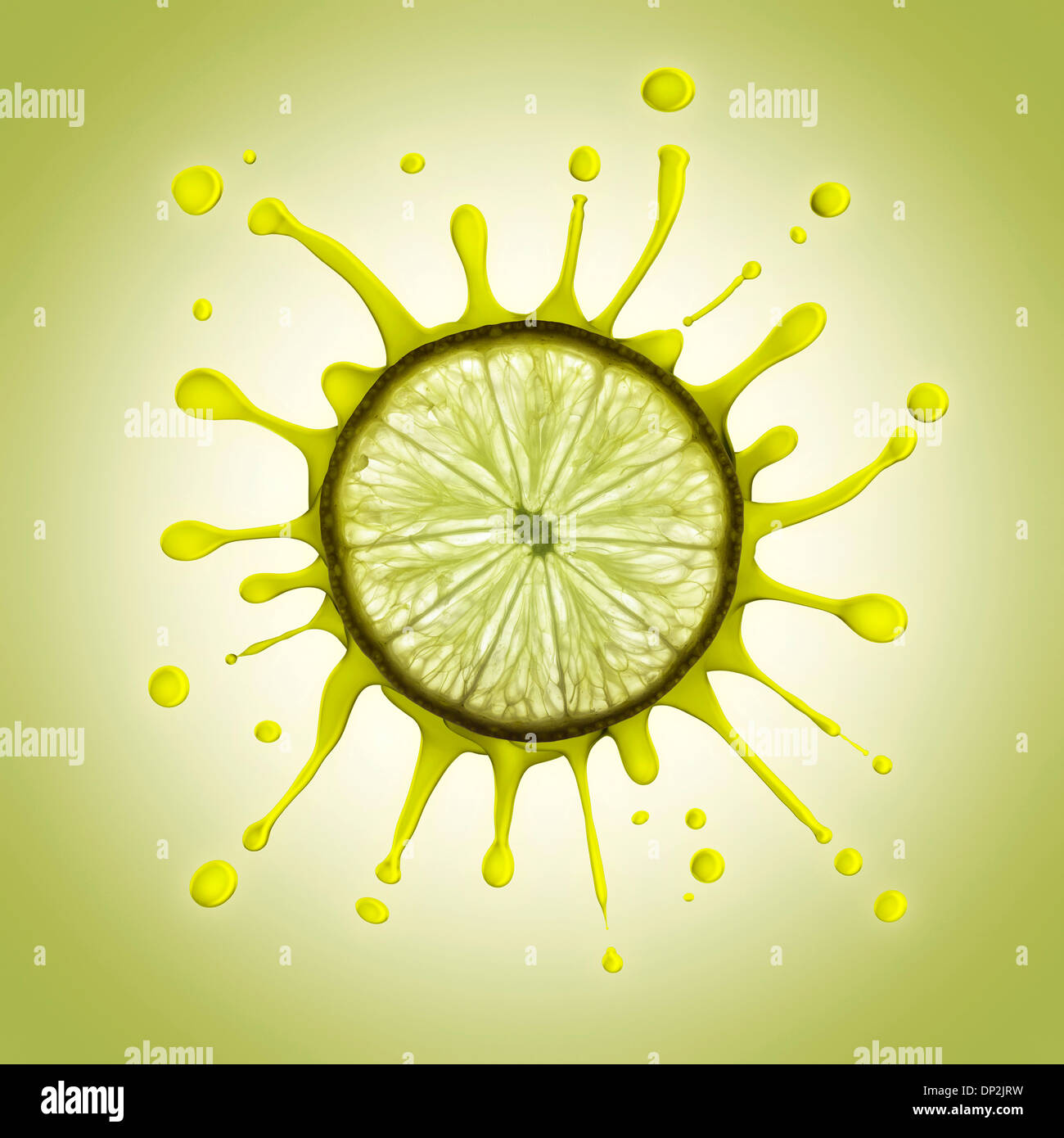 Fettina di limone, immagine composita Foto Stock