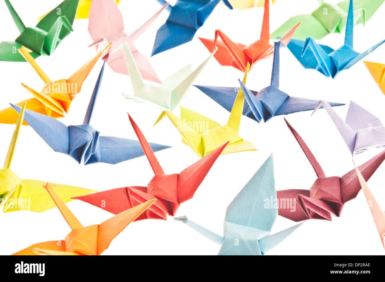 Colorati uccelli origami Foto Stock