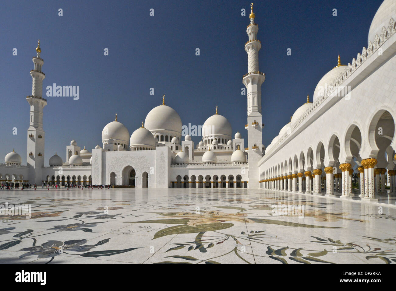 Sheikh Zayed bin Sultan Al Nahyan-moschea (Grande Moschea), Abu Dhabi, Emirati arabi uniti Foto Stock
