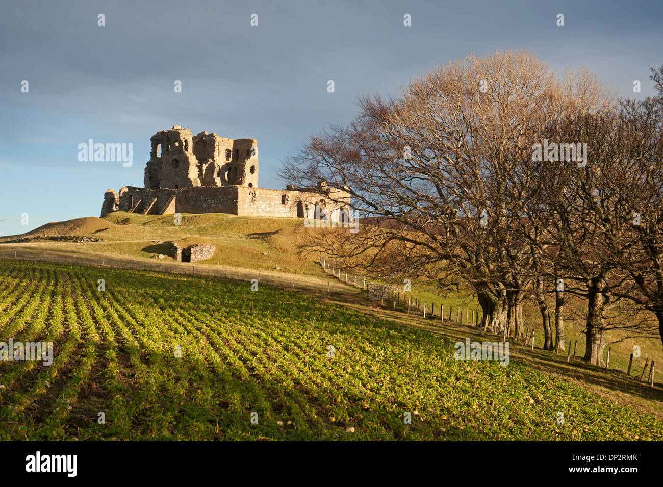 Il tetro rovine del castello di Auchindoun vicino a Dufftown, Morayshire. Grampian regione. SCO 9176 Foto Stock