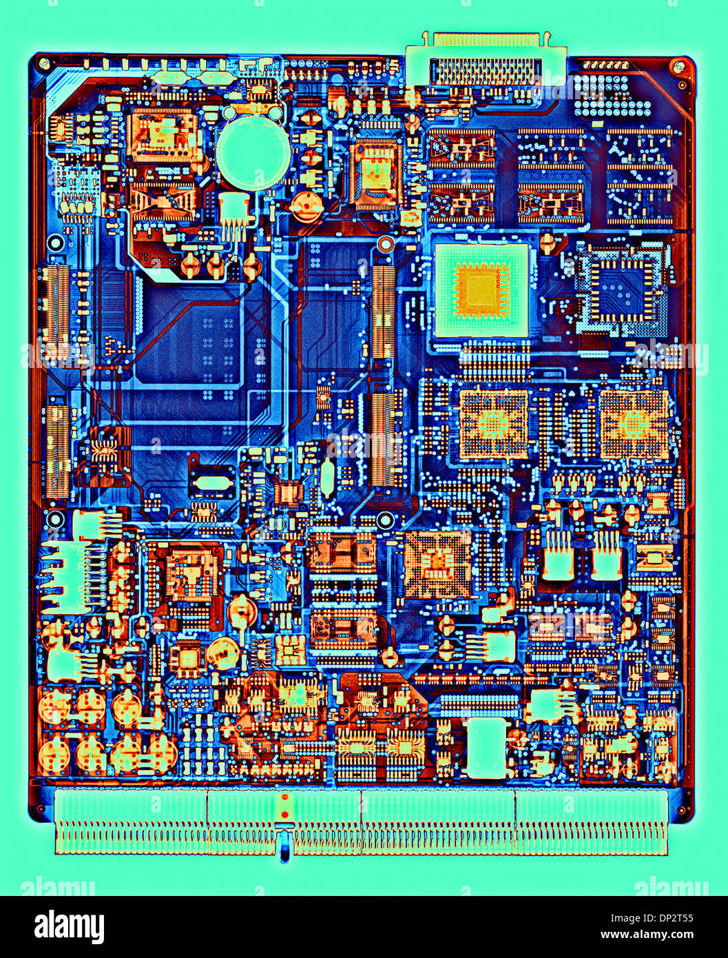 Circuito integrato del computer, X-ray Foto Stock