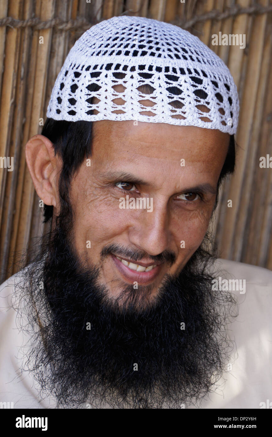 Uomo musulmano di Fujairah, Emirati Arabi Uniti Foto Stock