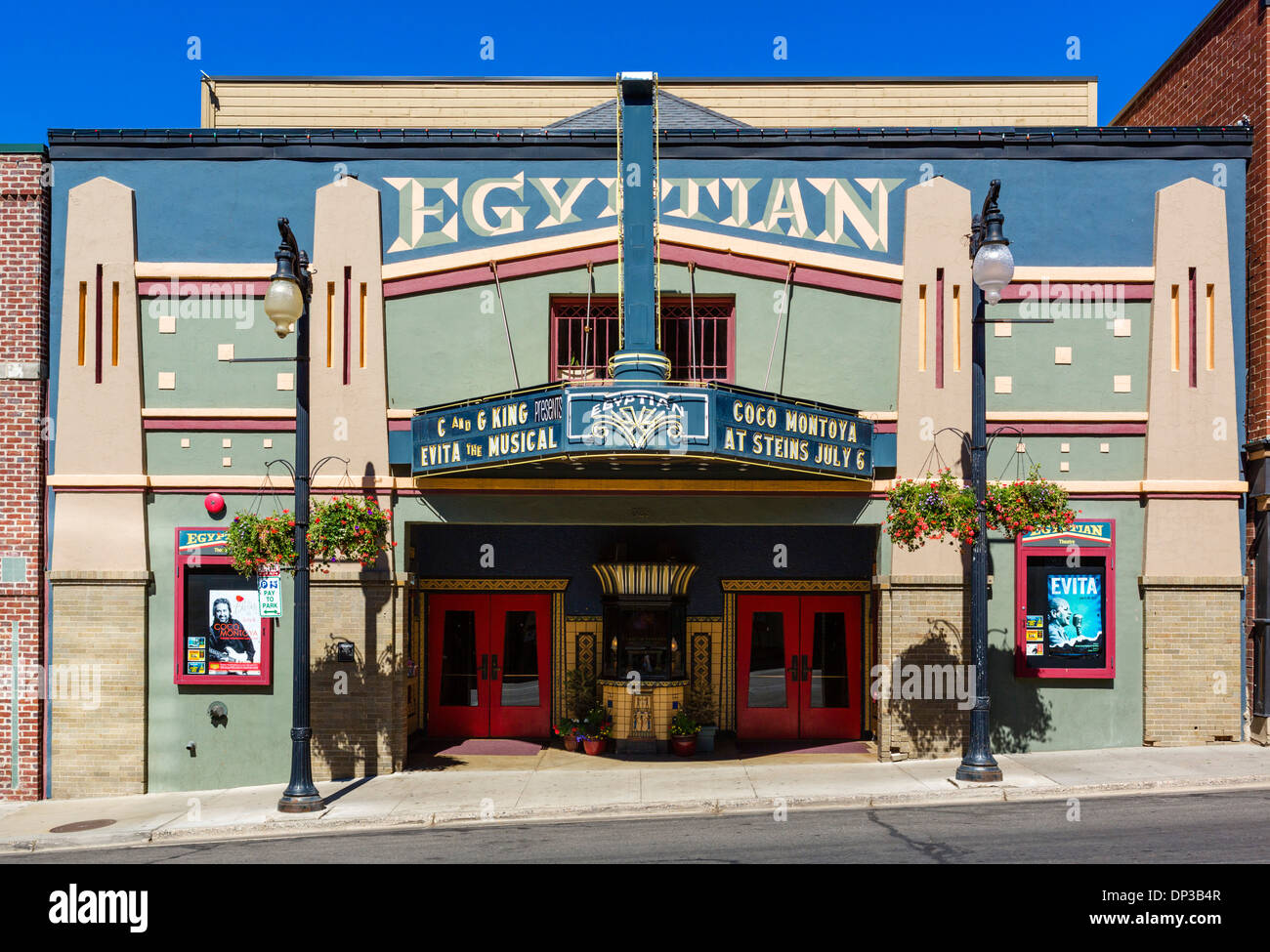 Teatro egiziano sulla strada principale nel centro di Park City, Utah, Stati Uniti d'America Foto Stock