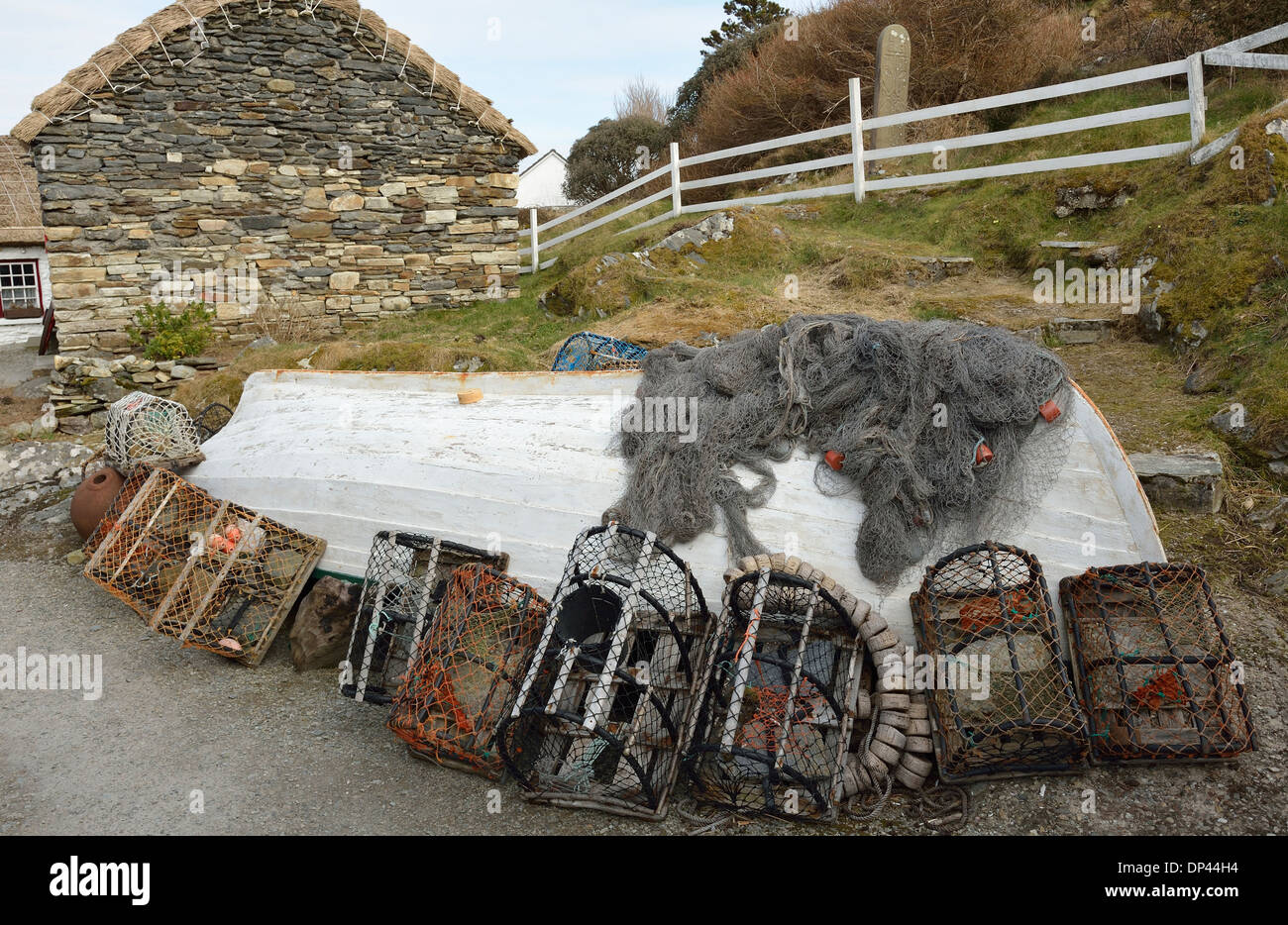 A Glencolumbkille Folk Village Museum County Donegal Irlanda Foto Stock