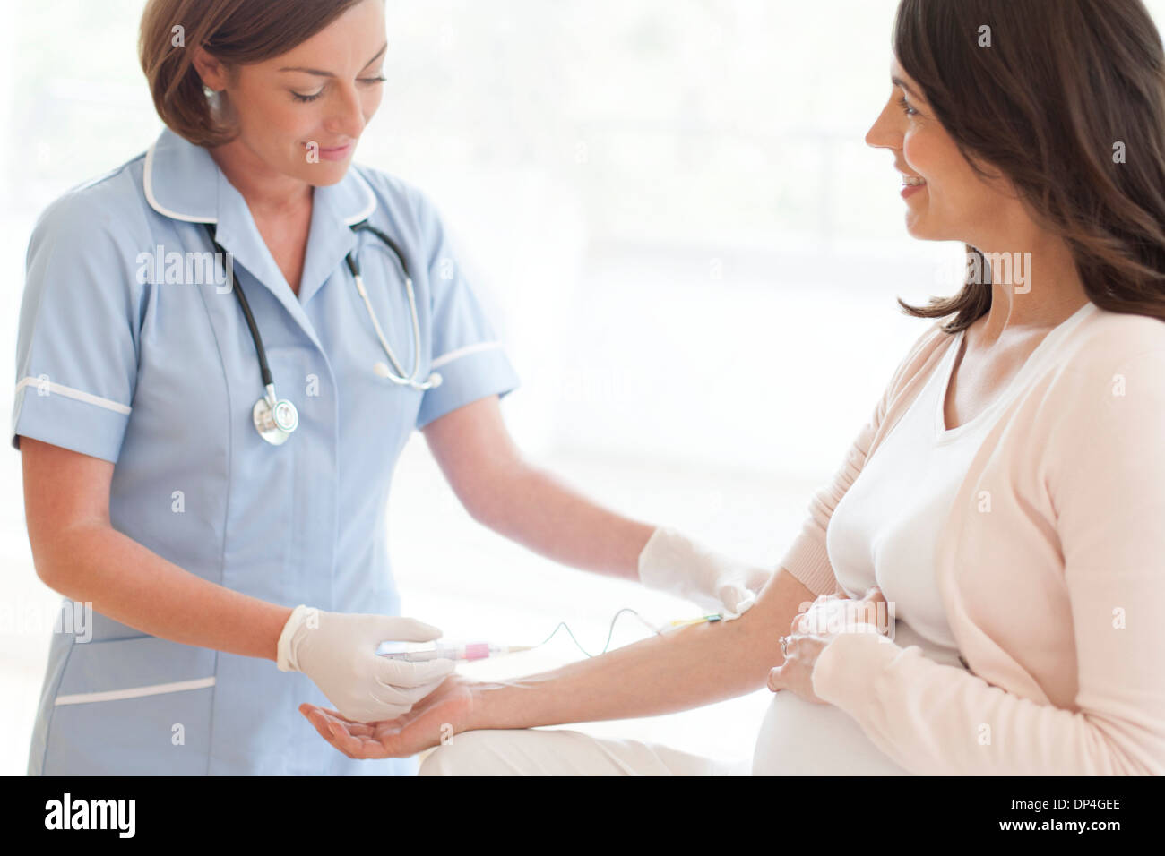 Gravidanza check-up Foto Stock