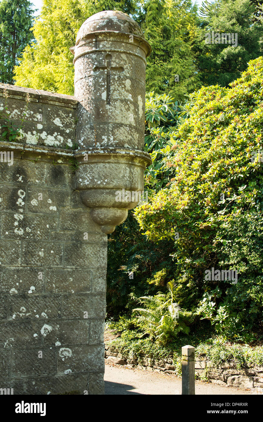 Un angolo torretta, Ballach Castello, Scozia Foto Stock