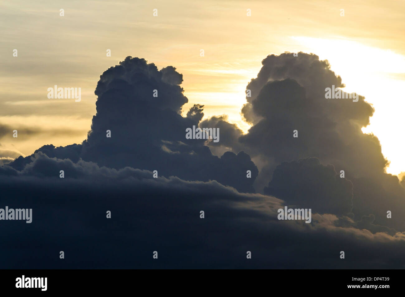 Tempesta nuvole, Cascate di Iguazu Foto Stock