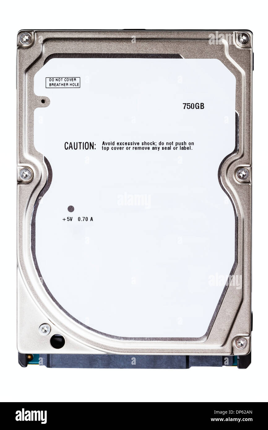 Unità disco rigido isolato su sfondo bianco Foto Stock