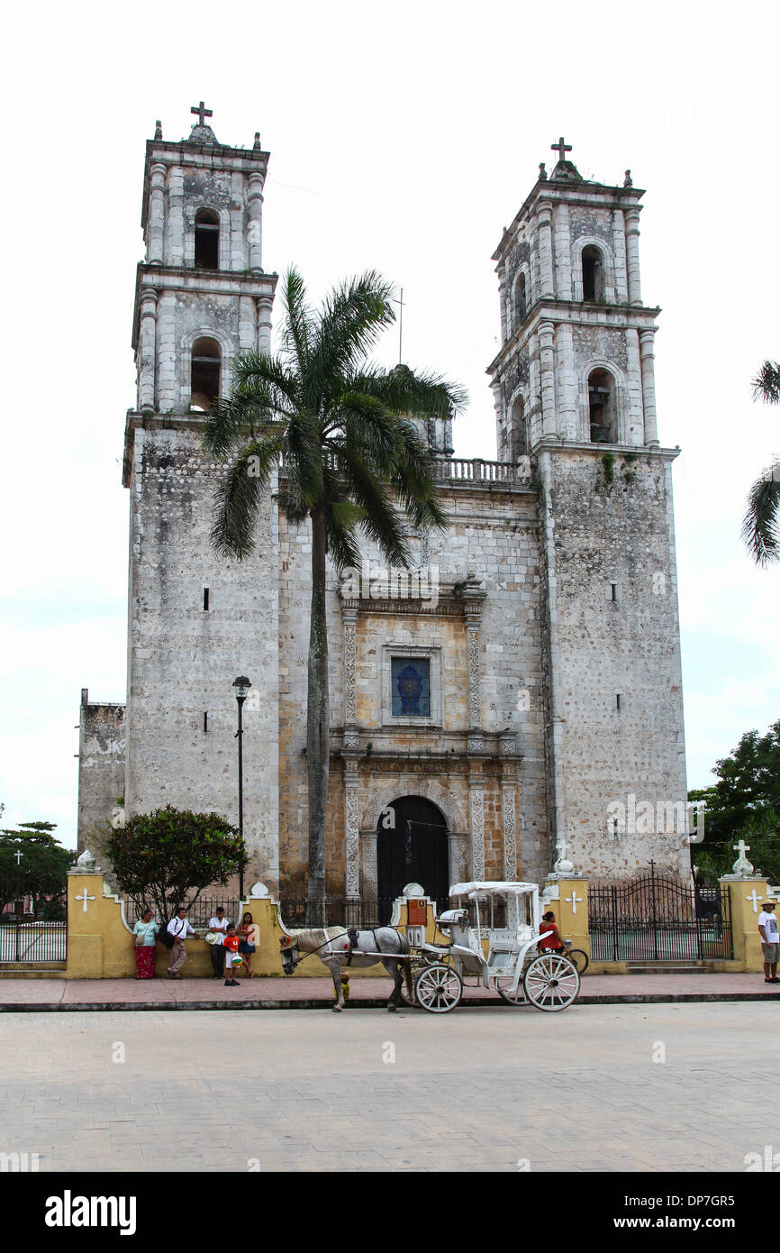 Cattedrale o chiesa di San Gervasio, Valladolid, Messico Foto Stock