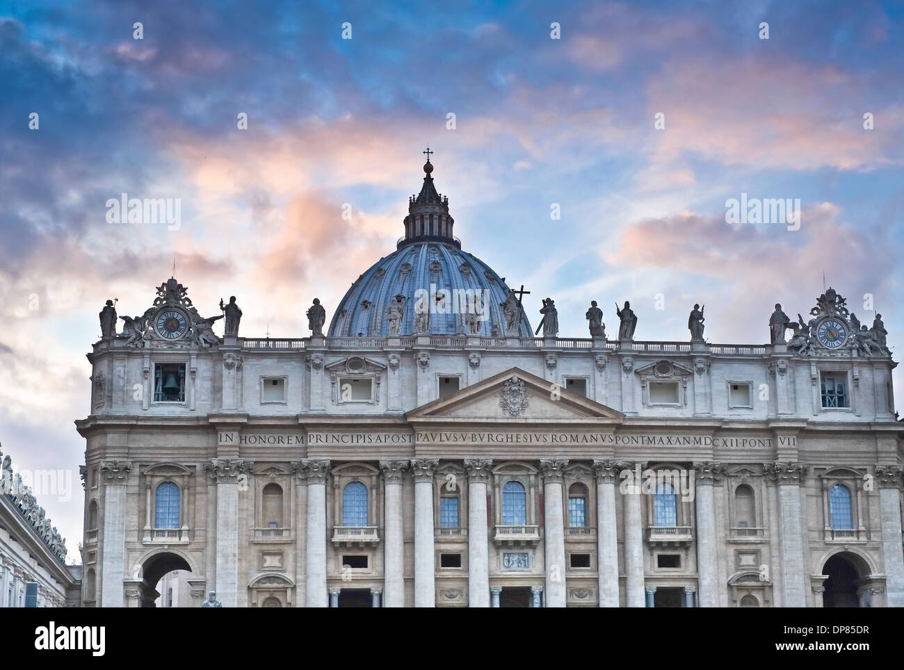 La Basilica di San Pietro in Vaticano Roma Italia Foto Stock