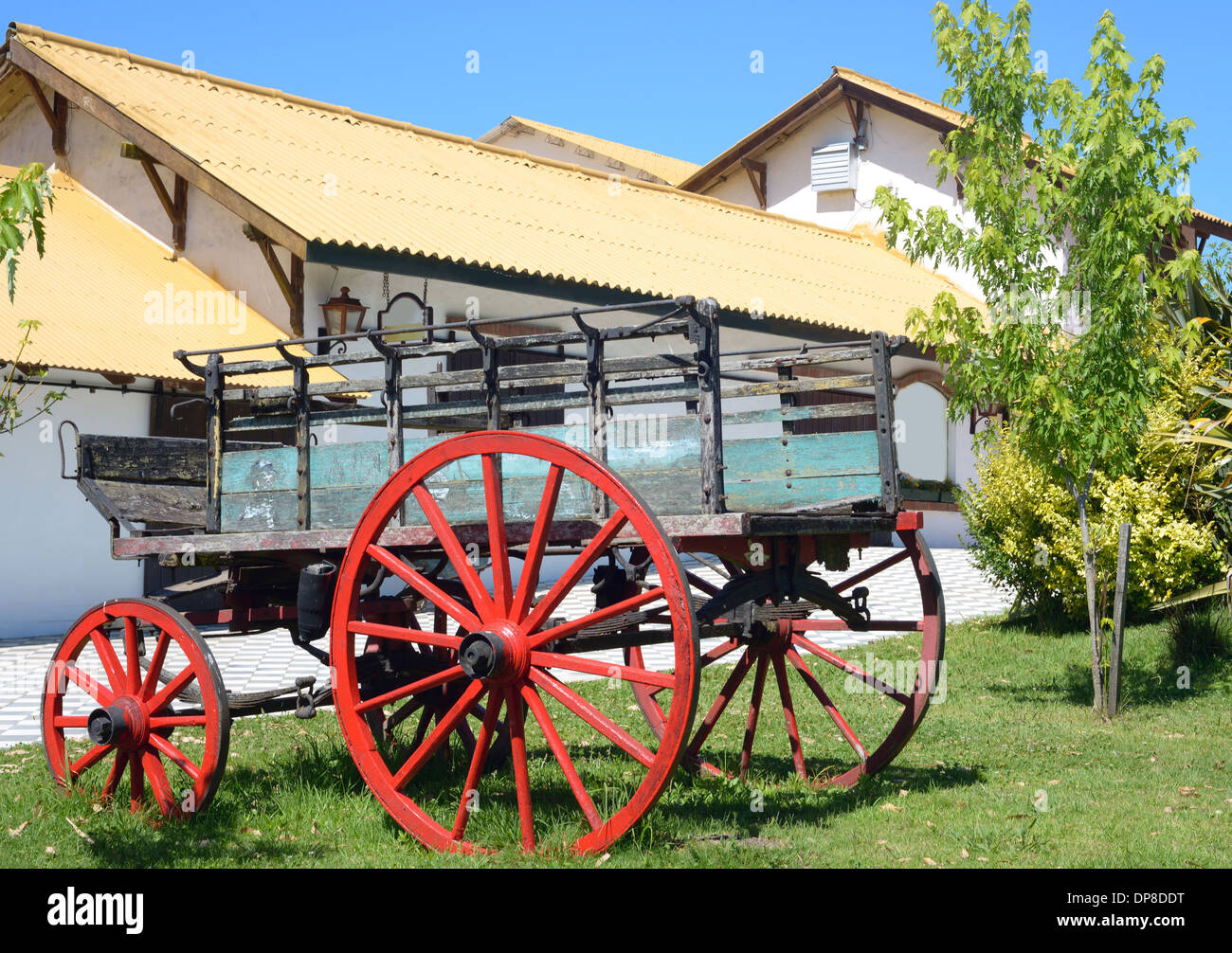 Giornata di sole su di una fattoria di caseificio in Uruguay Foto Stock