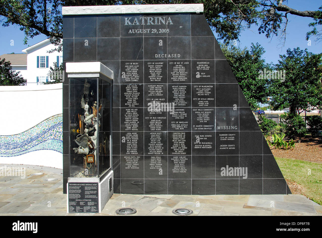 Uragano Katrina Memorial in Biloxi Mississippi Foto Stock