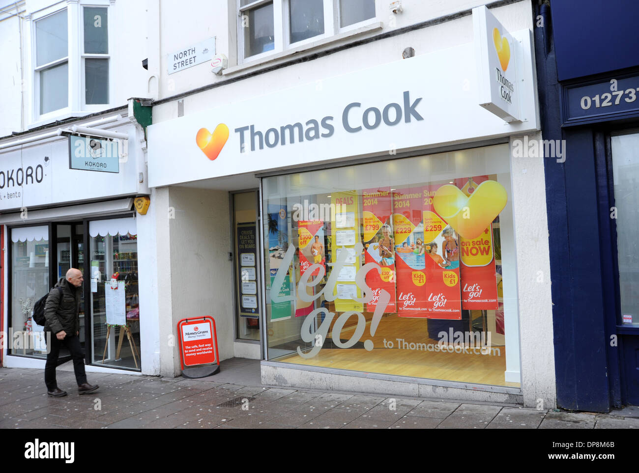 Negozio dell'agente di viaggio Thomas Cook a North Street Brighton Regno Unito (ora non disponibile) Foto Stock