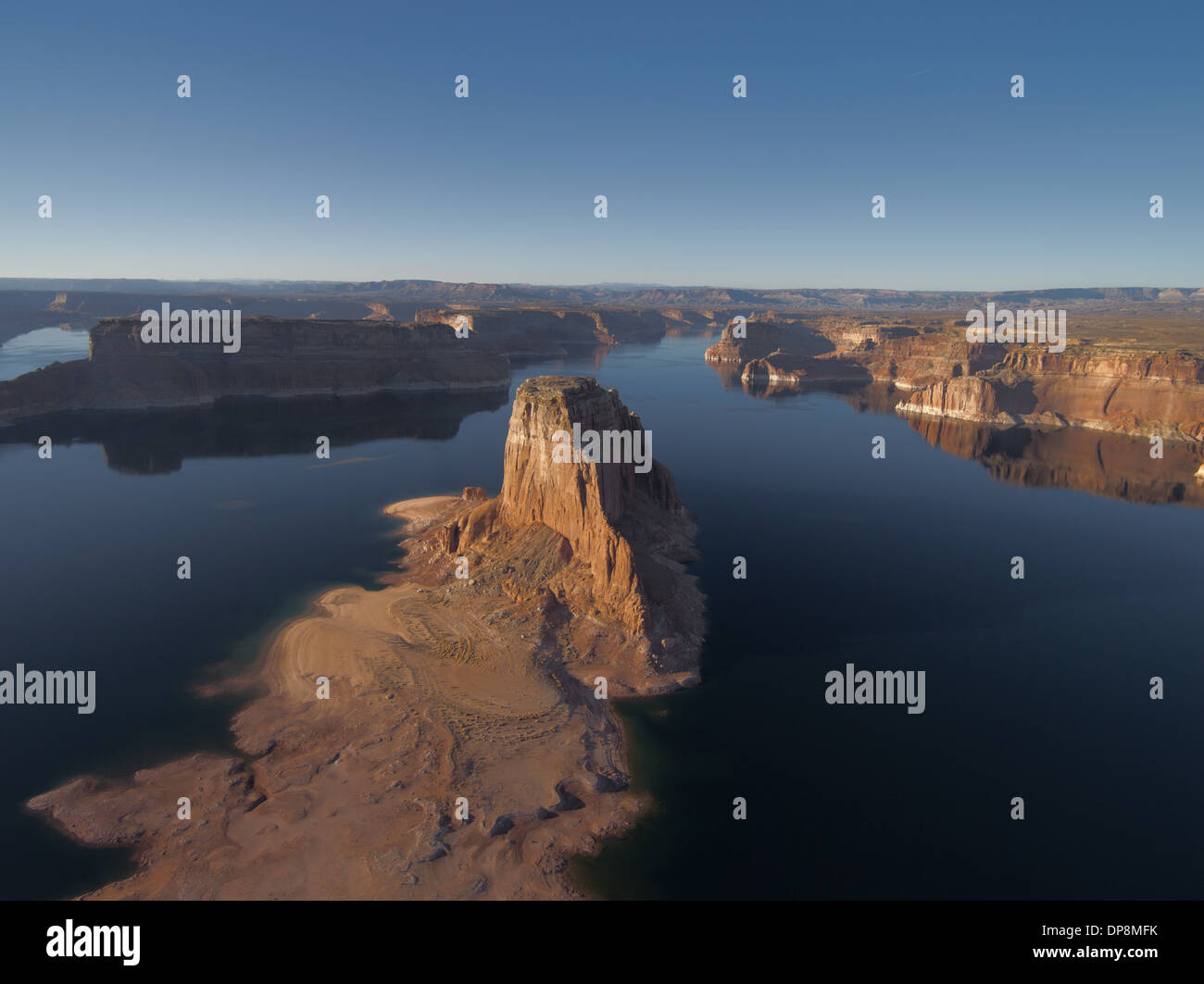 La fotografia aerea del Lago Powell sul fiume Colorado in Arizona USA Foto Stock