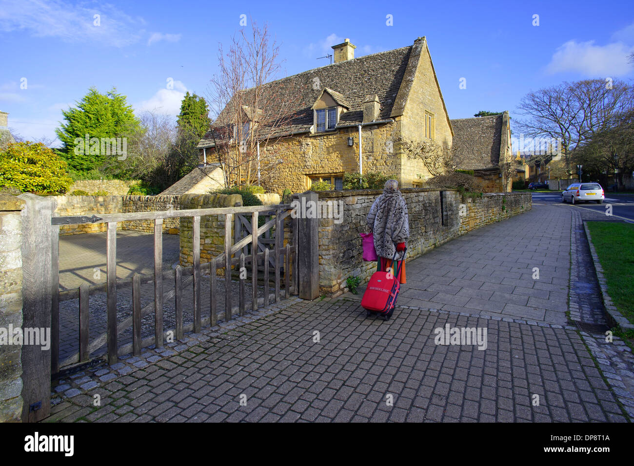 High street broadway cotswolds worcestershire Foto Stock