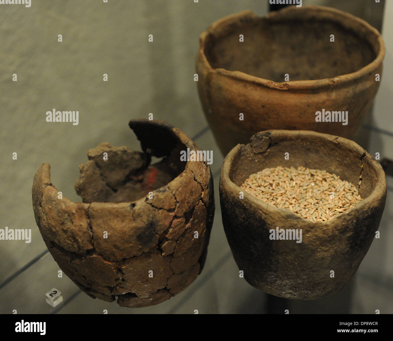 La preistoria. La Finlandia. L'Europa. Ceramiche di età del ferro. Il museo nazionale della Finlandia. Helsinki Foto Stock