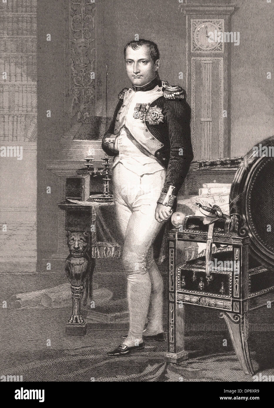 Napoleone Bonaparte - Incisione francese del XIX secolo Foto Stock