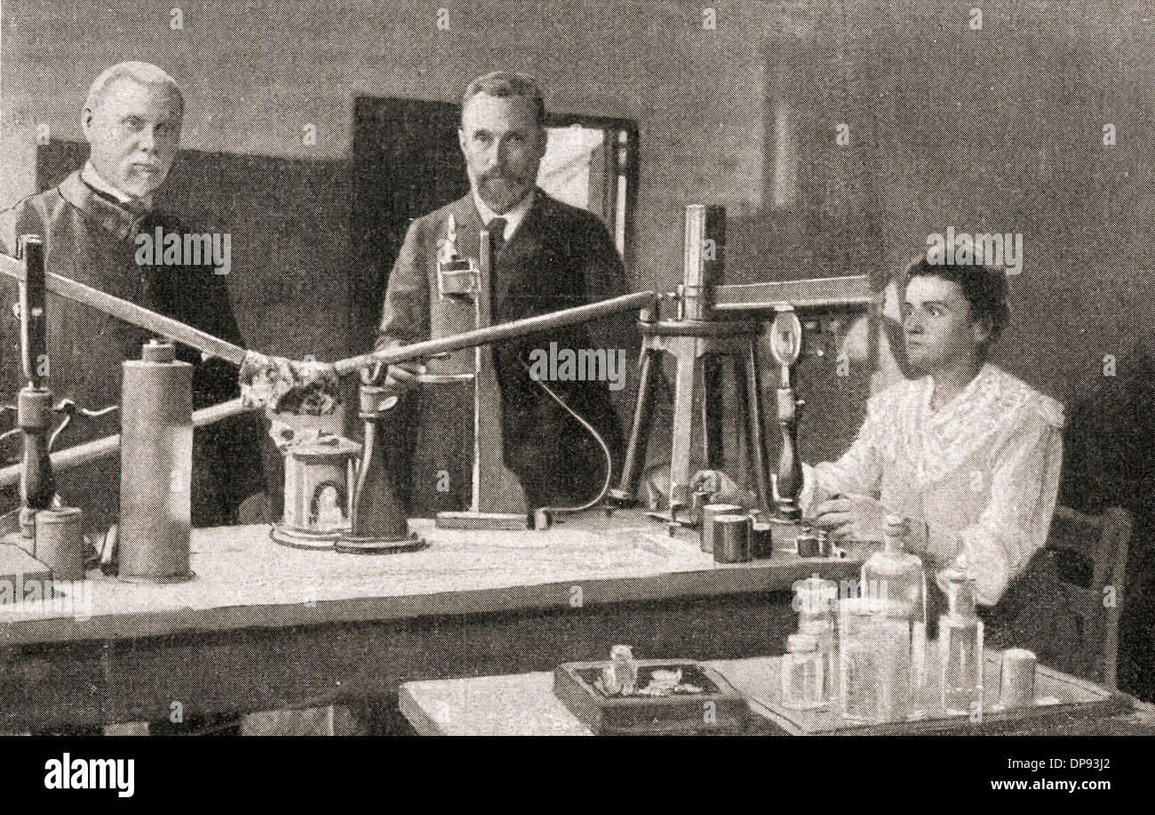 Marie e Pierre Curie Foto Stock