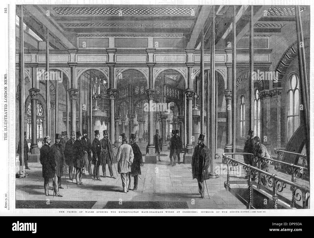 London Metropolitan Main Drainage 1865 Foto Stock