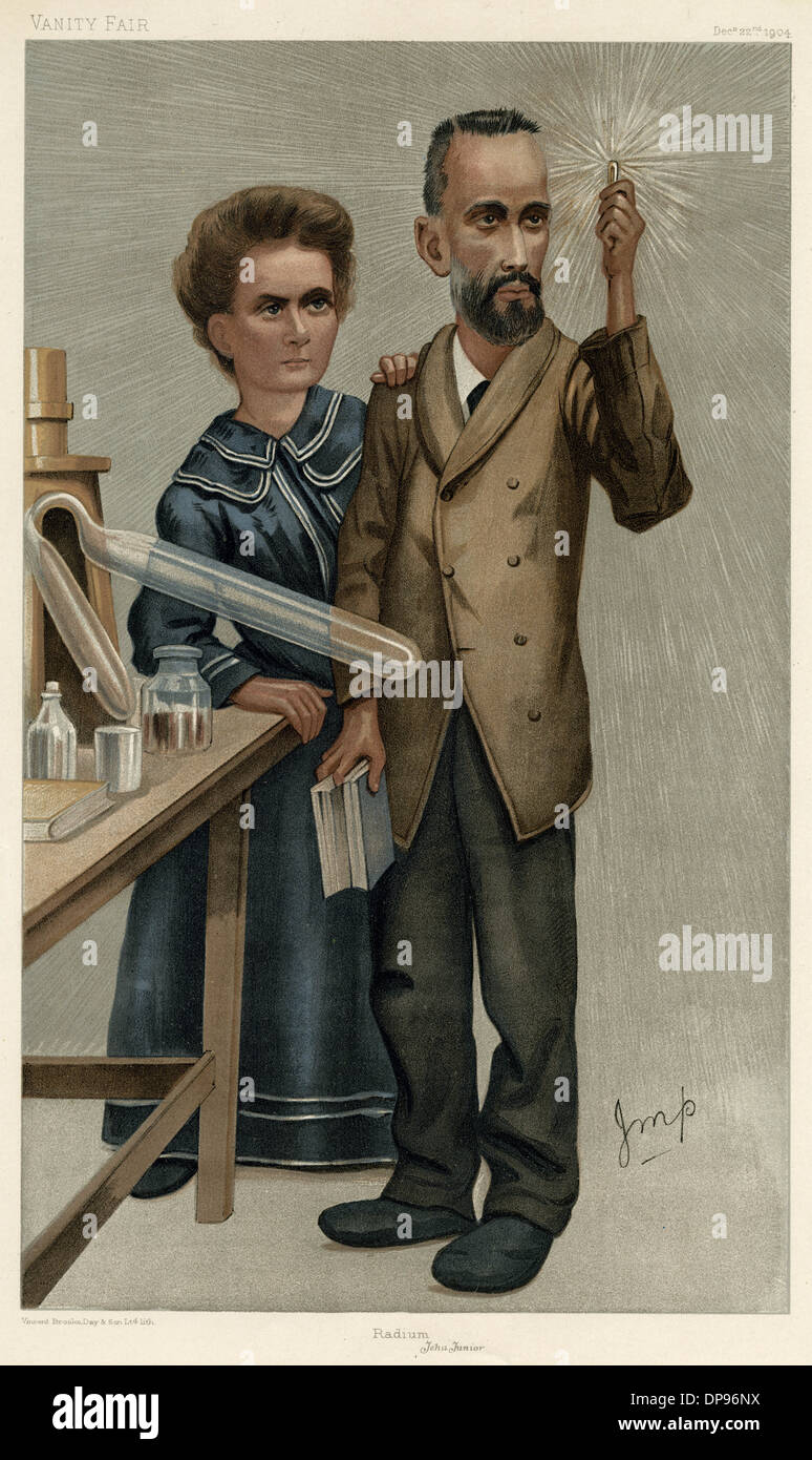 MARIE E PIERRE CURIE Foto Stock