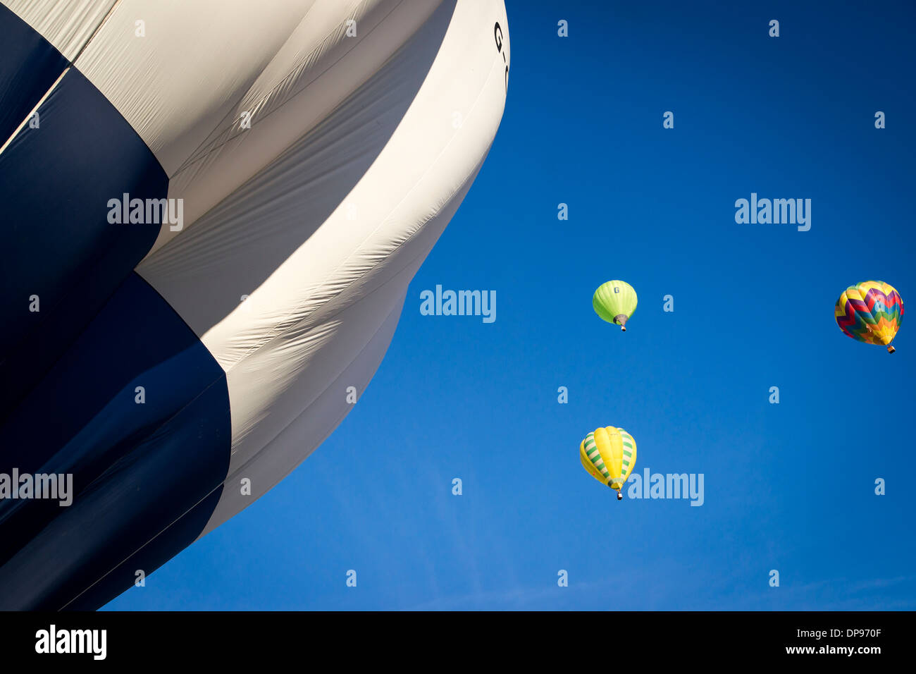 Volo in mongolfiera Foto Stock