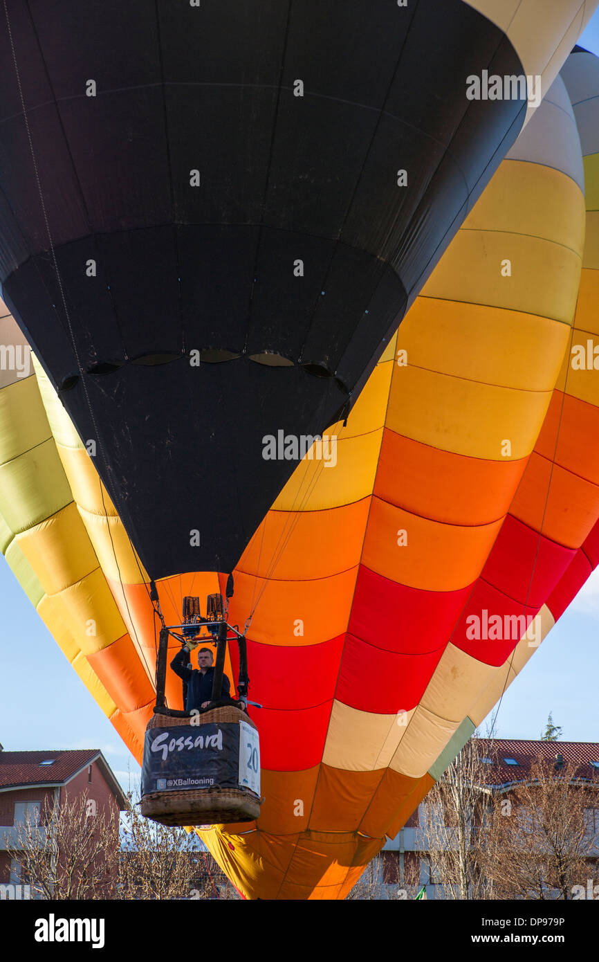 Volo in mongolfiera Foto Stock