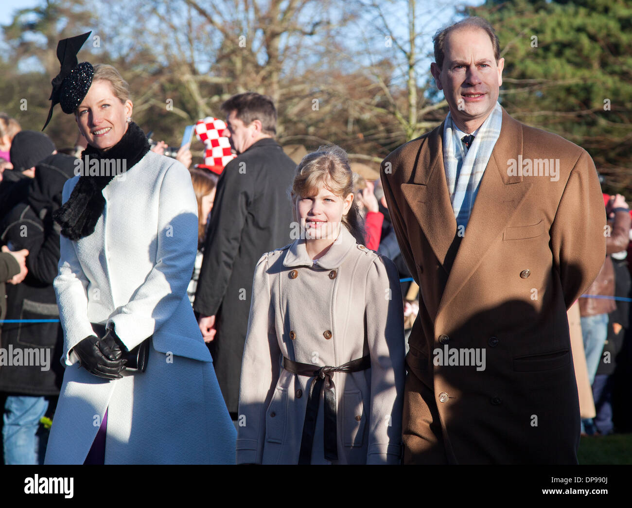 Prince Edward e Sophie, Contessa di Wessex e Lady Louise Windsor Foto Stock