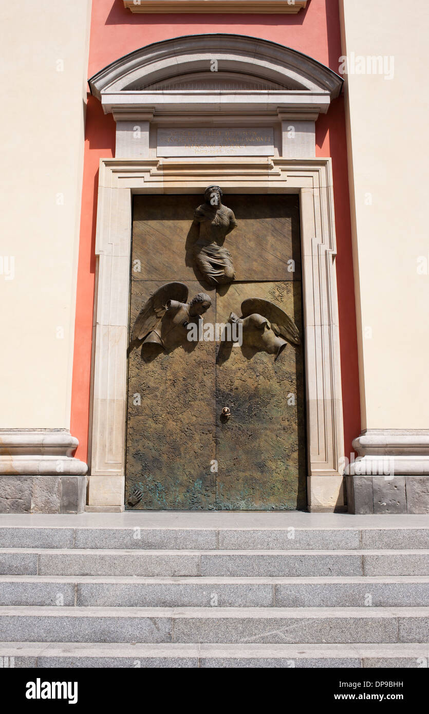 Porte della Chiesa dei Gesuiti a Varsavia Città Vecchia Foto Stock