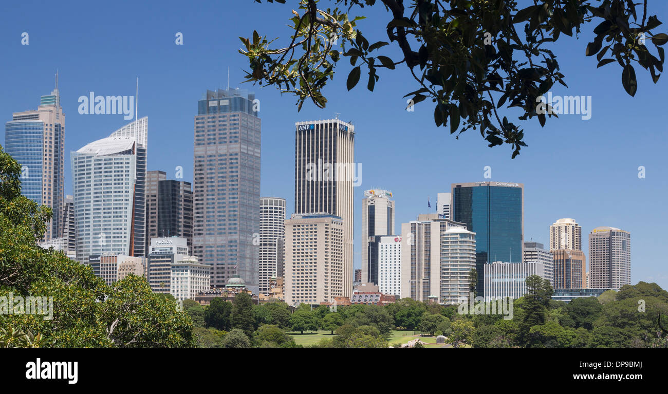 Il quartiere centrale degli affari della città di Sydney, Australia Foto Stock
