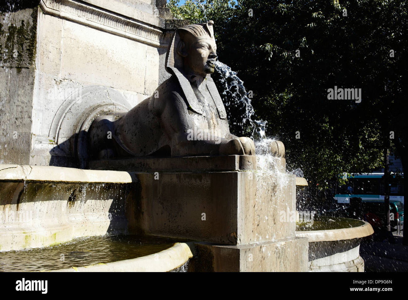 Fontaine du Palmier a Parigi Foto Stock