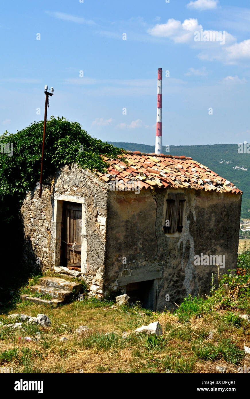 Plomin Istria Croazia il vecchio villaggio di pescatori dettagli Foto Stock