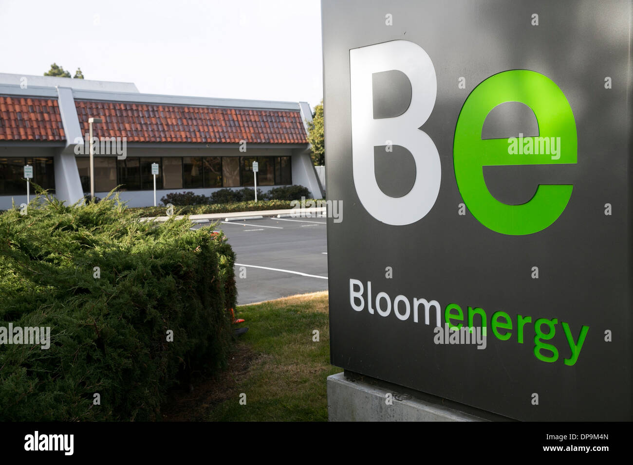 La sede centrale di energia Bloom a Sunnyvale, in California. Foto Stock