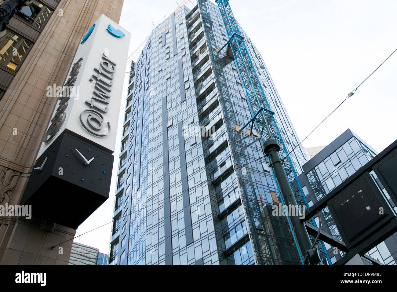 La sede centrale di Twitter a San Francisco, California. Foto Stock