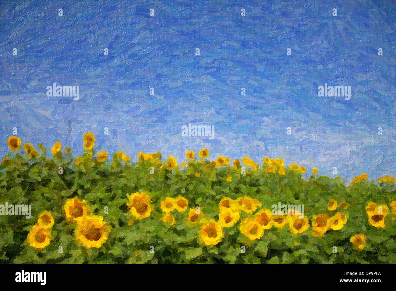 Digital pittura ad olio Foto Stock