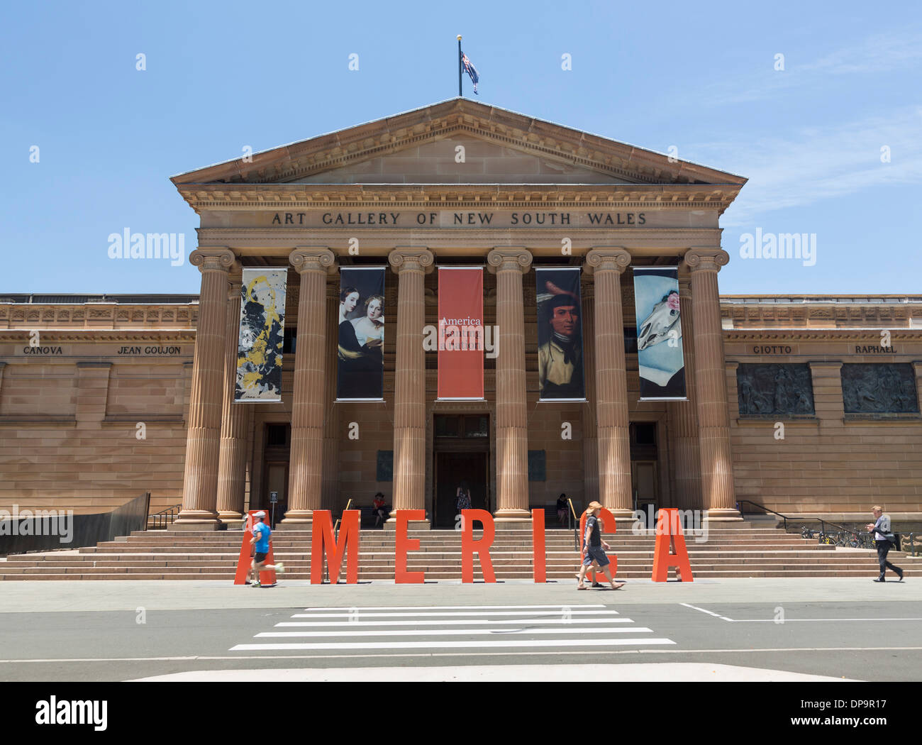 Galleria d'arte del Nuovo Galles del Sud a Sydney in Australia - nel corso di una mostra di pittura americana nella gallery Foto Stock