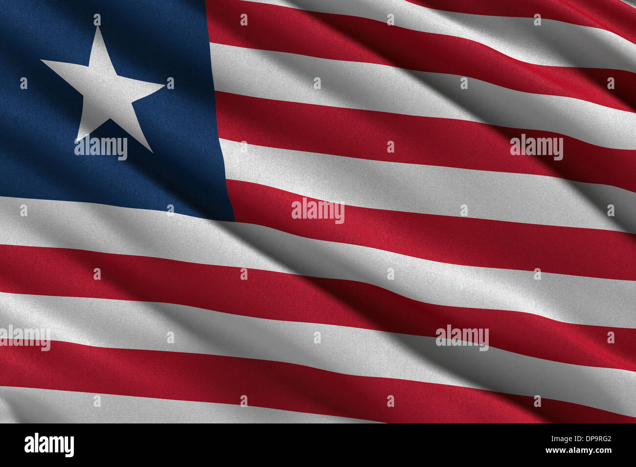 Bandiera della Liberia Foto Stock