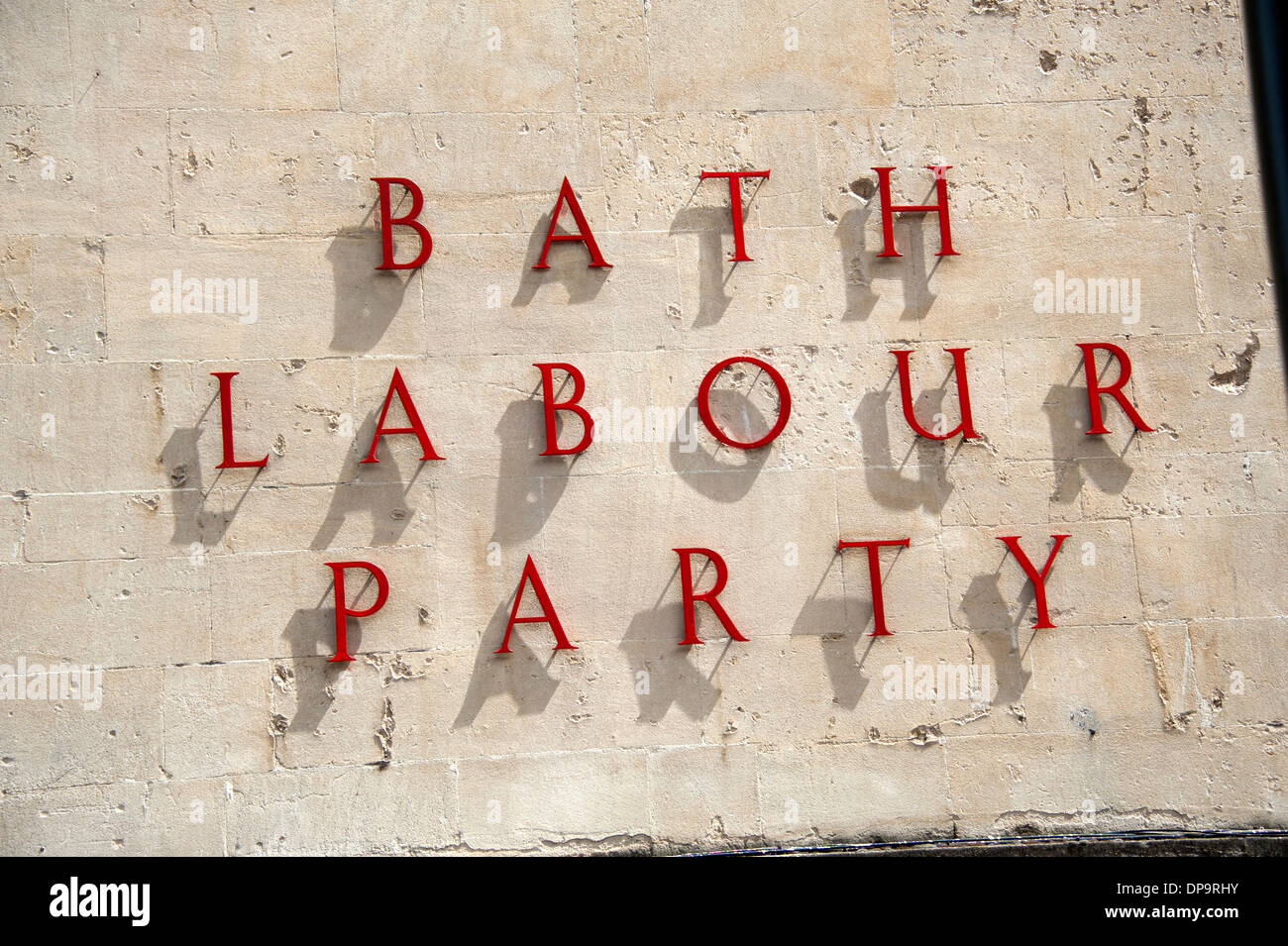 Vasca da bagno del partito laburista segno Somerset REGNO UNITO Foto Stock