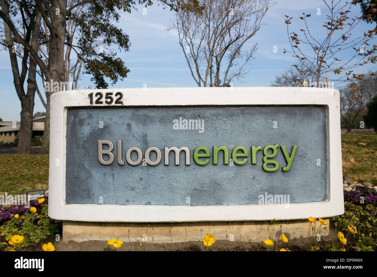 La sede centrale di energia Bloom a Sunnyvale, in California. Foto Stock