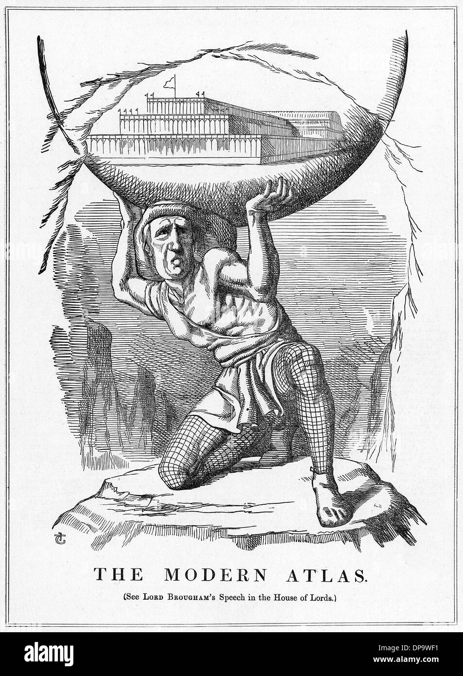 Cartone animato, l'atlante moderno Foto Stock