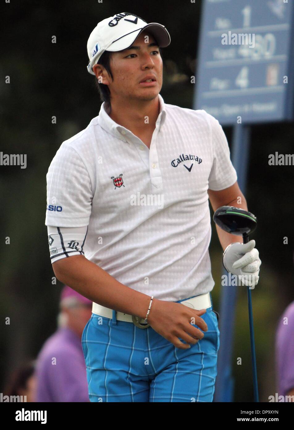 Honolulu, HI, STATI UNITI D'AMERICA. 8 Gen, 2014. 8 gennaio 2014 - Ryo Ishikawa durante la Pro-Am prima per il Sony Open al Waialae Country Club di Honolulu, HI. Credito: csm/Alamy Live News Foto Stock