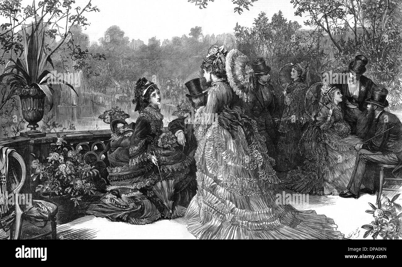 Il Buck house party in giardino Foto Stock