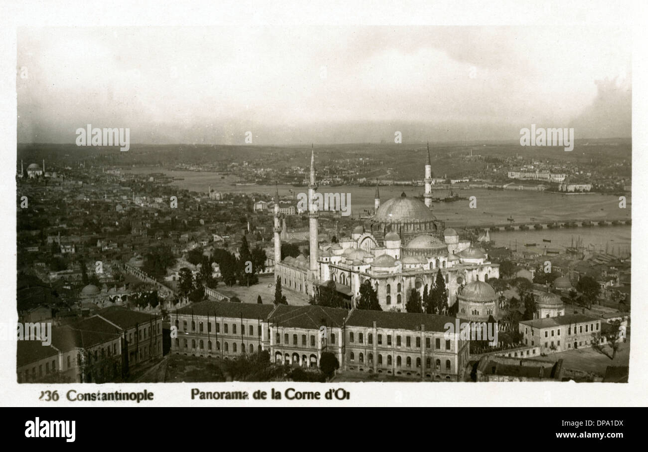 Istanbul - Moschea Suleymaniye & Golden Horn Foto Stock