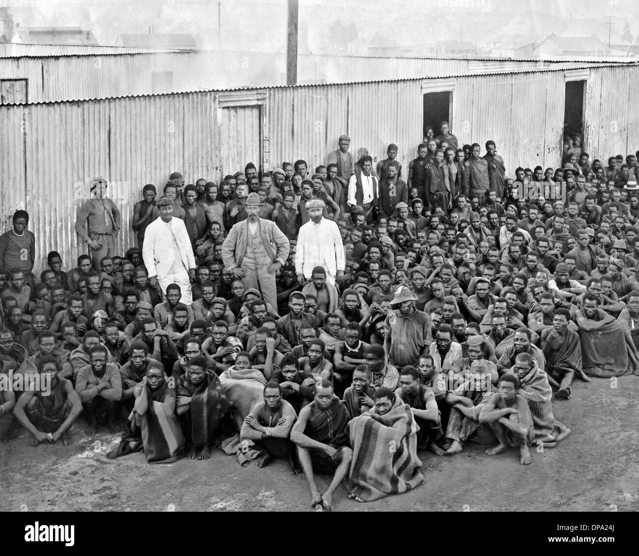 Miniera di nero lavoratori, Sud Africa Foto Stock